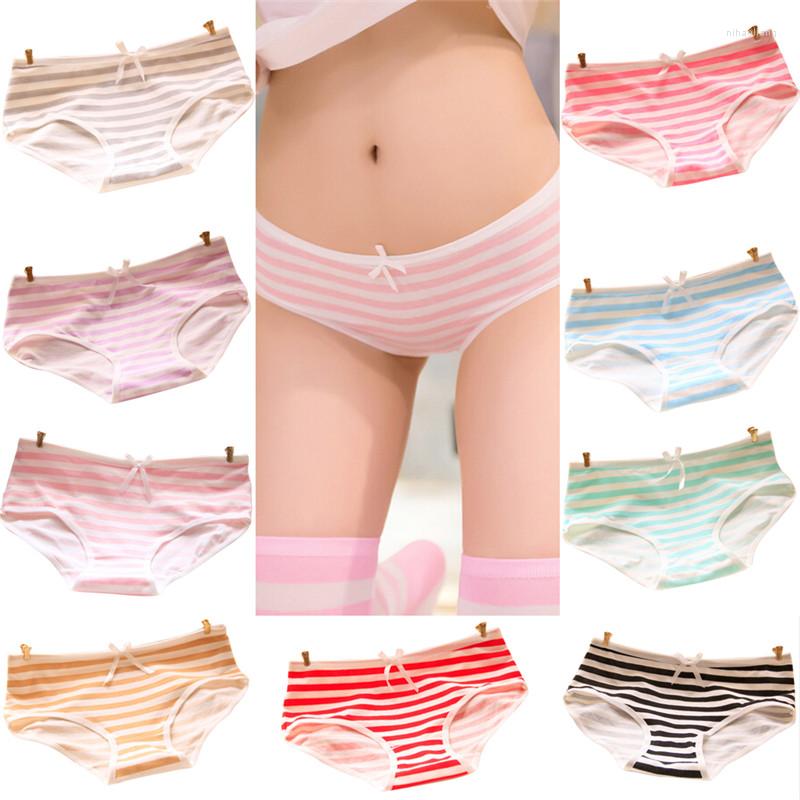 Women's Panties Fashion Women's Cotton Girl Striped Bow Briefs Cute Sexy Bikini Underwear Ladies Female Lingerie Breathable Panty, Picture shown
Women's Panties Fashion Women's Cotton Girl Striped Bow Briefs Cute Sexy Bikini Underwear Ladies Female Lingerie Breathable Panty, Picture shown