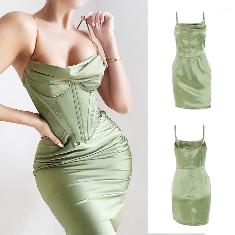 Party Dresses Spaghetti Strap Satin Corset Slip Dress Bodycon Ruched Elegant Midi Night Club, Fluorescein
Party Dresses Spaghetti Strap Satin Corset Slip Dress Bodycon Ruched Elegant Midi Night Club, Fluorescein