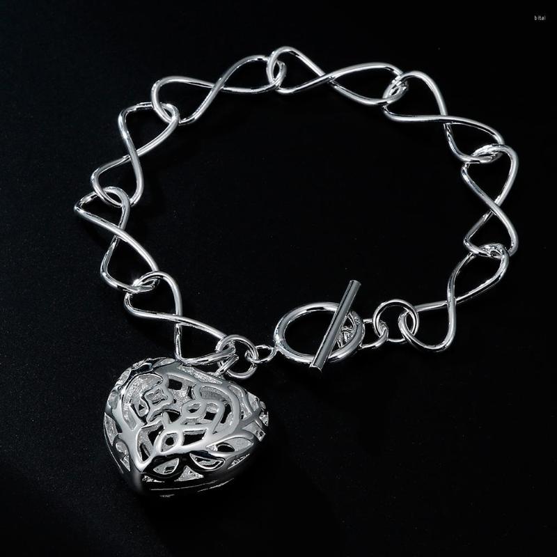 Link Bracelets Original Trend 925 Stamped Pretty Hollow Heart For Women Fashion Party Wedding Accessories Jewelry Fine Gifts
Link Bracelets Original Trend 925 Stamped Pretty Hollow Heart For Women Fashion Party Wedding Accessories Jewelry Fine Gifts