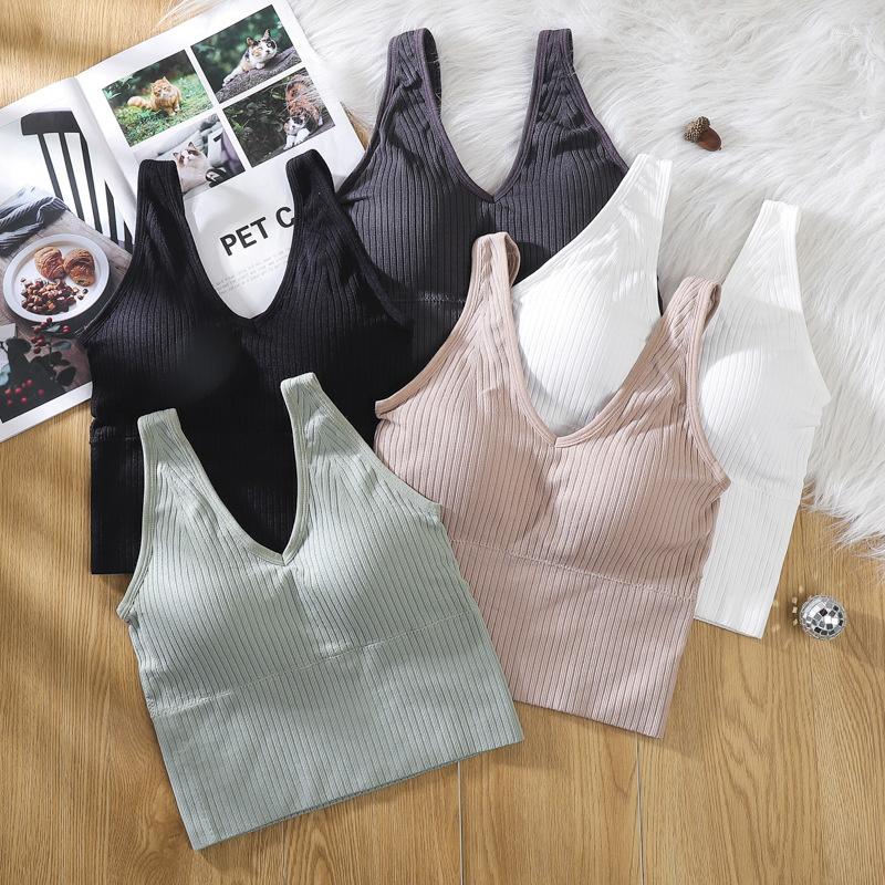 Camisoles & Tanks Summer Style Breathable Inner And Outer Wear Vest Women's No Steel Ring Gather Bra Sports Underwear Sport Workout Top, White
Camisoles & Tanks Summer Style Breathable Inner And Outer Wear Vest Women's No Steel Ring Gather Bra Sports Underwear Sport Workout Top, White