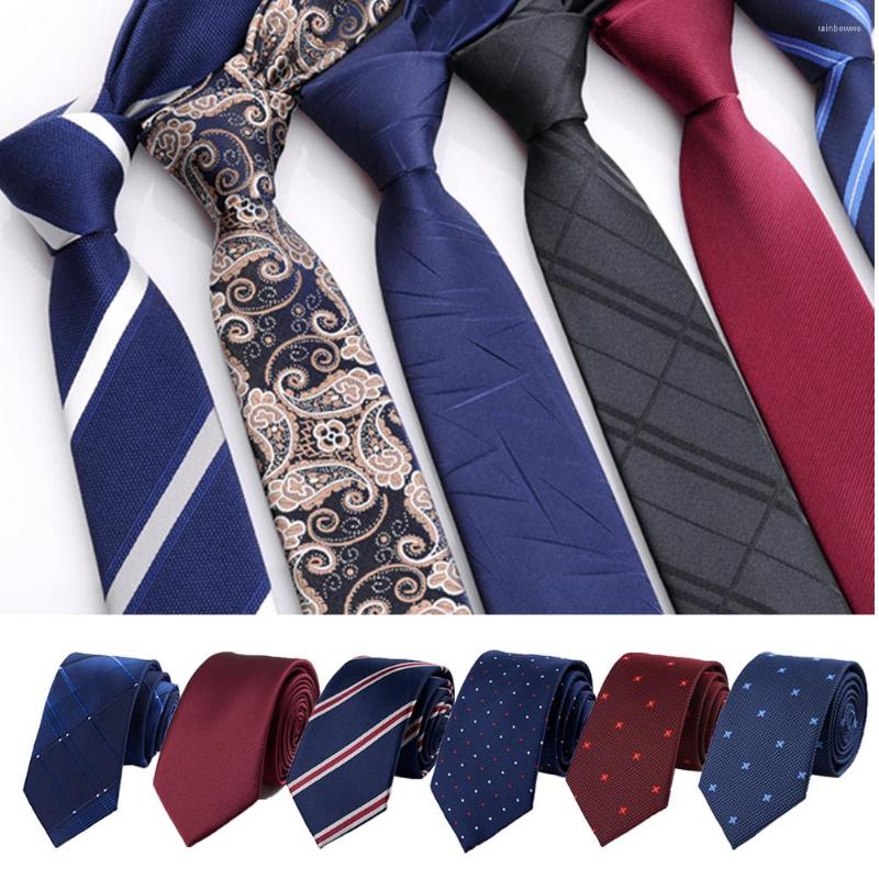 Bow Ties 6cm Classic Slim Men Necktie Formal Jacquard Fashion Business Tie