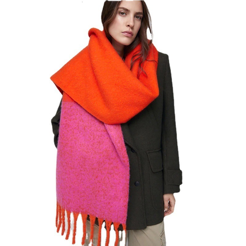 Scarves Japanese Korean Color Matching Scarf Winter Warm Cashmere Women Long Pashmina Foulard Female Lady Tassel Shawl Wraps 221119
Scarves Japanese Korean Color Matching Scarf Winter Warm Cashmere Women Long Pashmina Foulard Female Lady Tassel Shawl Wraps 221119