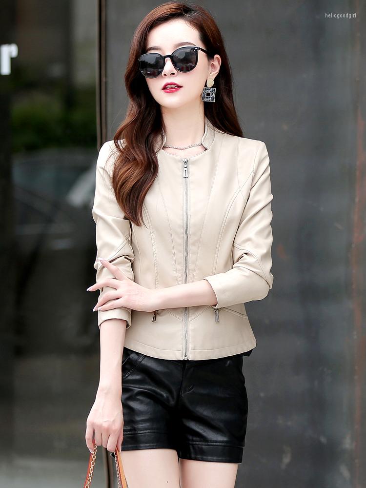 Women's Leather 2022 Spring Autumn Women Genuine Jacket Female Short Korean Slim Sheep Coat Trendy Stand Collar Outerwear, Beige
Women's Leather 2022 Spring Autumn Women Genuine Jacket Female Short Korean Slim Sheep Coat Trendy Stand Collar Outerwear, Beige
