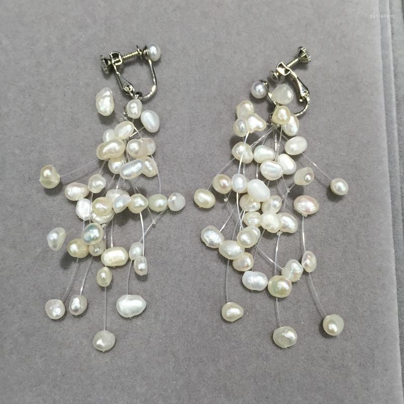 Backs Earrings Romantic Natural Fresh Water Pearl Clip Earring Long Irregular Party Wedding Fashion Women Jewelry
Backs Earrings Romantic Natural Fresh Water Pearl Clip Earring Long Irregular Party Wedding Fashion Women Jewelry