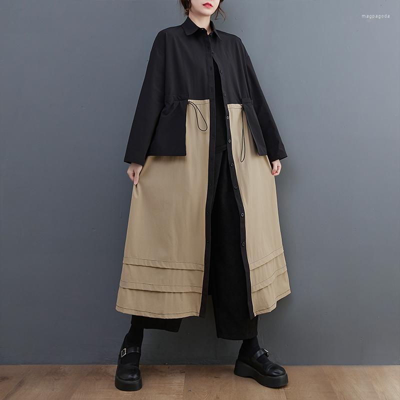 Women's Trench Coats SuperAen Fashion Loose Color Contrast Long Windbreaker Turn Down Collar Cardigan Sleeve Coat Women's Autumn Style, Black
Women's Trench Coats SuperAen Fashion Loose Color Contrast Long Windbreaker Turn Down Collar Cardigan Sleeve Coat Women's Autumn Style, Black