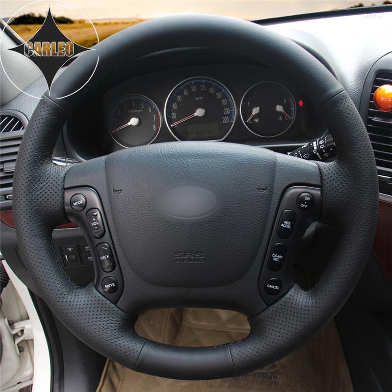 Steering Wheel Covers DIY Car Cover For Santa Fe H-1 Starex I800 2006 2009-2022 Genuine Black Leather Stitching Custom Holder
Steering Wheel Covers DIY Car Cover For Santa Fe H-1 Starex I800 2006 2009-2022 Genuine Black Leather Stitching Custom Holder