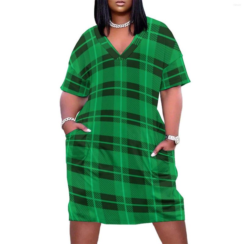Plus Size Dresses Green Plaid Print Dress St Paddy S Day Street Fashion Casual Womens Summer Short Sleeve Kawaii Gift Idea, Style-19
Plus Size Dresses Green Plaid Print Dress St Paddy S Day Street Fashion Casual Womens Summer Short Sleeve Kawaii Gift Idea, Style-19