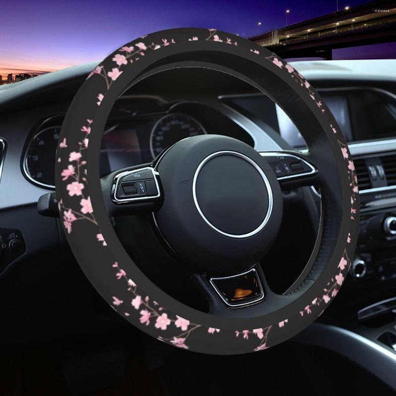 

Steering Wheel Covers Cherry Blossom Cover For Girl Sakura Protector Universal Fit Car Accessories