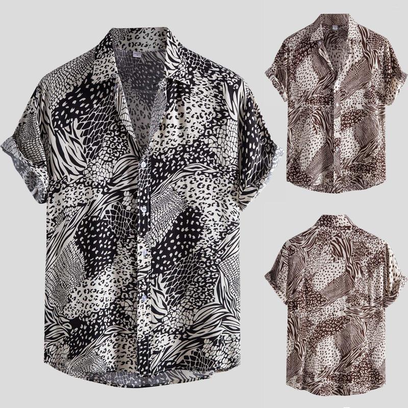 Men's Casual Shirts Vintage Printed Hawaiian Beach Shirt Short Sleeve Turn-down Collar Summer Blouse Plus Size Button Chemise Homme Camisas, Black
Men's Casual Shirts Vintage Printed Hawaiian Beach Shirt Short Sleeve Turn-down Collar Summer Blouse Plus Size Button Chemise Homme Camisas, Black