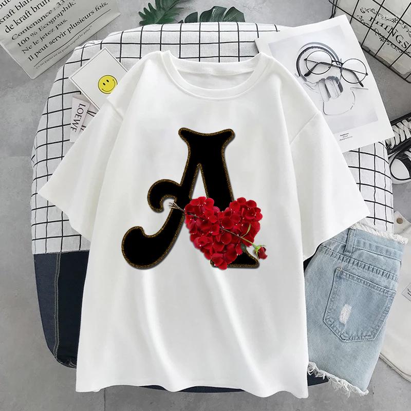 Men's T Shirts Custom Name Letter Combination Women's T-shirt Tees Print Flower Font A B C D E F G Summer Clothes Femme Tshirt, 26rose9
Men's T Shirts Custom Name Letter Combination Women's T-shirt Tees Print Flower Font A B C D E F G Summer Clothes Femme Tshirt, 26rose9