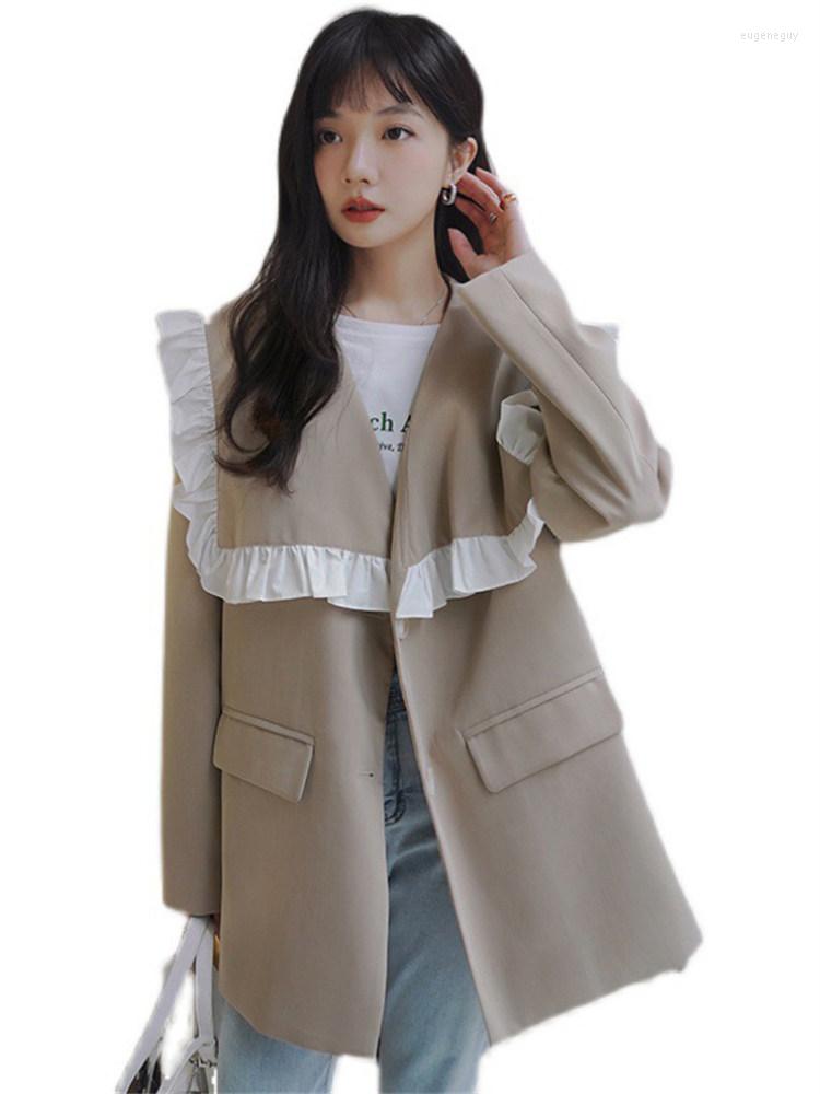 Women' Suits 2022 Spring Temperament Commuter Lace Big Lapel Single-breasted Suit Jacket Women Korean Version Thin Top LR2380, Apricot
Women' Suits 2022 Spring Temperament Commuter Lace Big Lapel Single-breasted Suit Jacket Women Korean Version Thin Top LR2380, Apricot