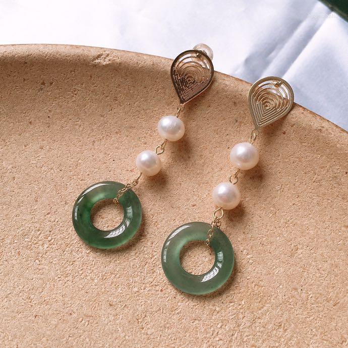 Stud Earrings Natural A Goods Safety Button Emerald Oil With Pearls Fashion And Free From Vulgarity
Stud Earrings Natural A Goods Safety Button Emerald Oil With Pearls Fashion And Free From Vulgarity