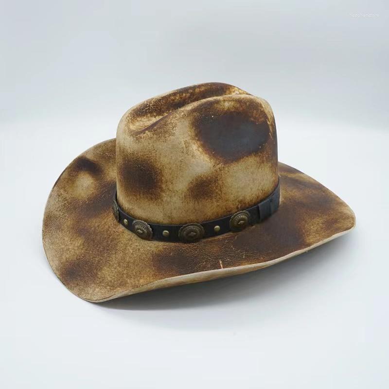 Berets American Retro Wide Brim Tie-dye Style Wool Chapeu Fedora Hat Cowboy Jazz Panama Caps Men Women Winter Felt High Quality, Khaki
Berets American Retro Wide Brim Tie-dye Style Wool Chapeu Fedora Hat Cowboy Jazz Panama Caps Men Women Winter Felt High Quality, Khaki