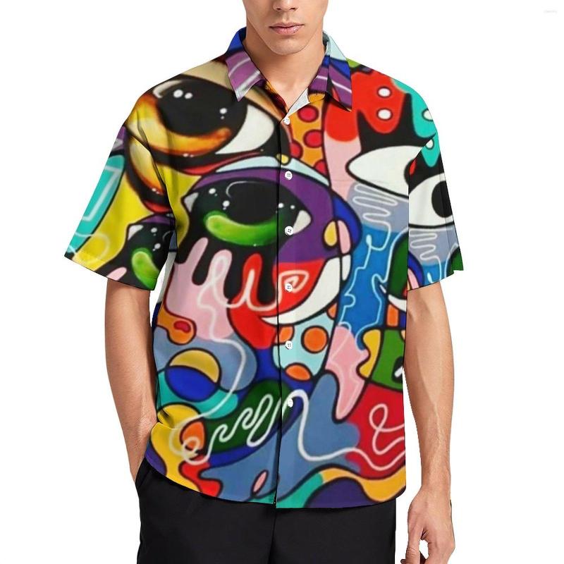 Men's Casual Shirts Funny Eyes Vacation Shirt Colorful Eye Design Graffiti Male Trendy Blouses Summer Short Sleeve, Style-14
Men's Casual Shirts Funny Eyes Vacation Shirt Colorful Eye Design Graffiti Male Trendy Blouses Summer Short Sleeve, Style-14