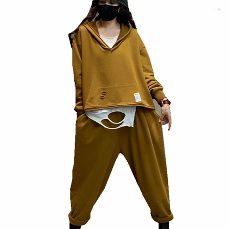 Women's Two Piece Pants 2022 Autumn Arrivals Outfits Set For Women 6colors Loose Tracksuit Short Tops And Harem Fashion Suits, Black
Women's Two Piece Pants 2022 Autumn Arrivals Outfits Set For Women 6colors Loose Tracksuit Short Tops And Harem Fashion Suits, Black