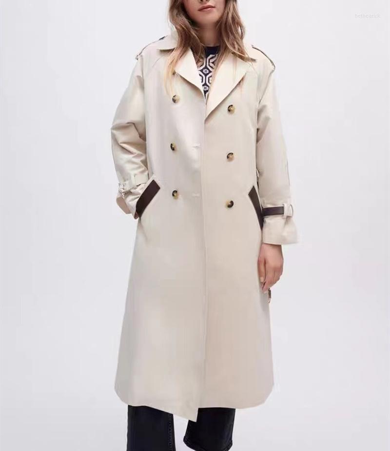 Women' Trench Coats Women French Elegant British Classic Leather Collar Belt Waistband Mid Length Windbreaker Coat Autumn Winter 2022, Beige
Women' Trench Coats Women French Elegant British Classic Leather Collar Belt Waistband Mid Length Windbreaker Coat Autumn Winter 2022, Beige