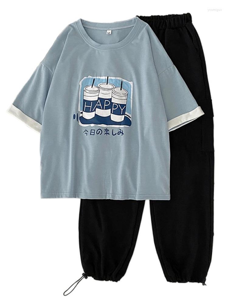 Women's Two Piece Pants Set Outfit Women Summer Short Sleeve Letters Tops & Comfort Lounge Wear Casual Loose T-shirts Cargo Sets, Fud 4183 lan
Women's Two Piece Pants Set Outfit Women Summer Short Sleeve Letters Tops & Comfort Lounge Wear Casual Loose T-shirts Cargo Sets, Fud 4183 lan