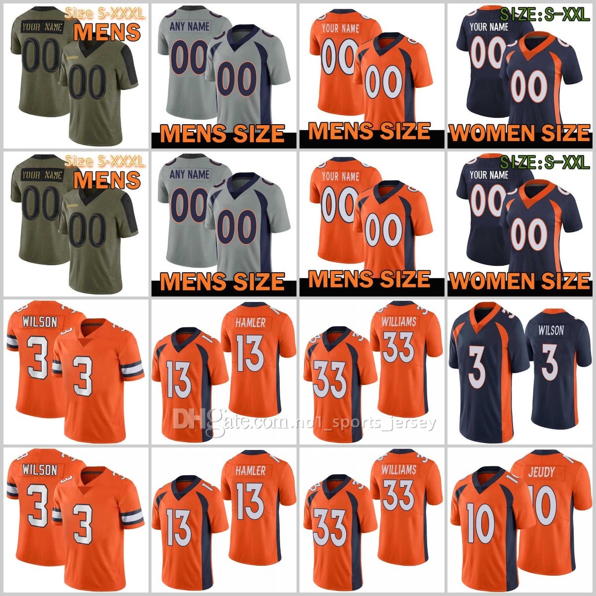 Custom football jersey Denver''Broncos''nfl''3 Russell Wilson 10 Jerry Jeudy 3XL, Women jersey6
Custom football jersey Denver''Broncos''nfl''3 Russell Wilson 10 Jerry Jeudy 3XL, Women jersey6