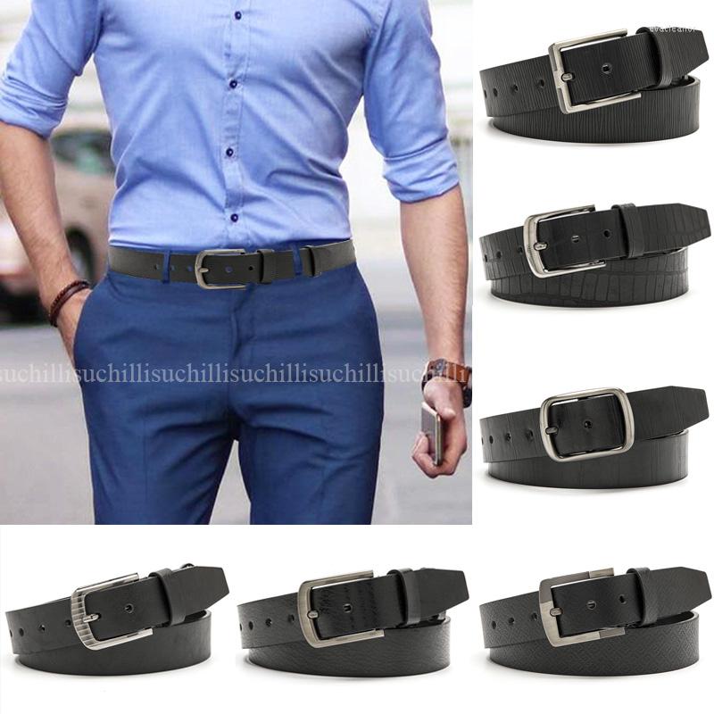 Belts 10 Style Men Belt PU Leather Silver Buckle For Male Jean Pants Waistband Business Work Casual Black Strap
Belts 10 Style Men Belt PU Leather Silver Buckle For Male Jean Pants Waistband Business Work Casual Black Strap