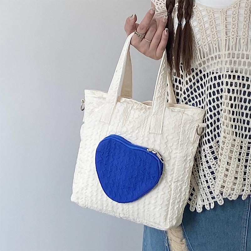 Evening Bags Contrast Color Women's Small Tote Bag Heart Purse Pleated Lades Cute Handbags Shoulder Girls Student Book Messenger, Beige
Evening Bags Contrast Color Women's Small Tote Bag Heart Purse Pleated Lades Cute Handbags Shoulder Girls Student Book Messenger, Beige