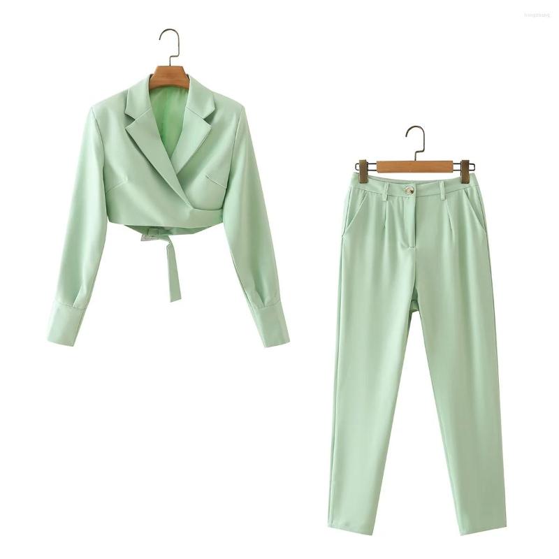 Women' Suits Xitimeao Women Fashion With Metal Belt Blazers Coat Vintage Long Sleeve Short Suit And Hight Waist Casual Pants Female Set, Green pants
Women' Suits Xitimeao Women Fashion With Metal Belt Blazers Coat Vintage Long Sleeve Short Suit And Hight Waist Casual Pants Female Set, Green pants