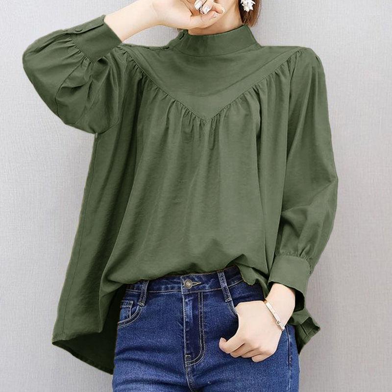 Women's Blouses 2022 Arrival Summer Women Loose Long Sleeve Turtleneck Neck Blouse Lantern Cotton Linen Patchwork Casual Shirts P249, Green
Women's Blouses 2022 Arrival Summer Women Loose Long Sleeve Turtleneck Neck Blouse Lantern Cotton Linen Patchwork Casual Shirts P249, Green