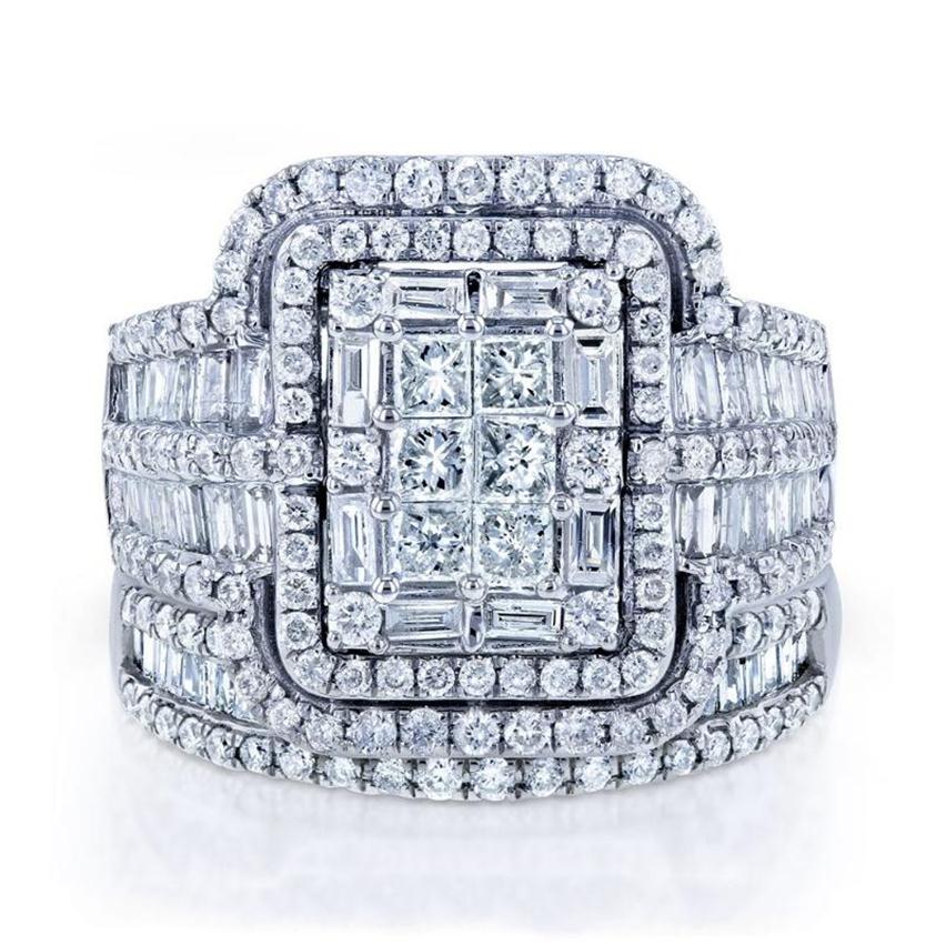 Wedding Rings Luxury Female White Crystal Stone Ring Set Big Silver Color For Women Vintage Bridal Small Square Engagement197S
Wedding Rings Luxury Female White Crystal Stone Ring Set Big Silver Color For Women Vintage Bridal Small Square Engagement197S