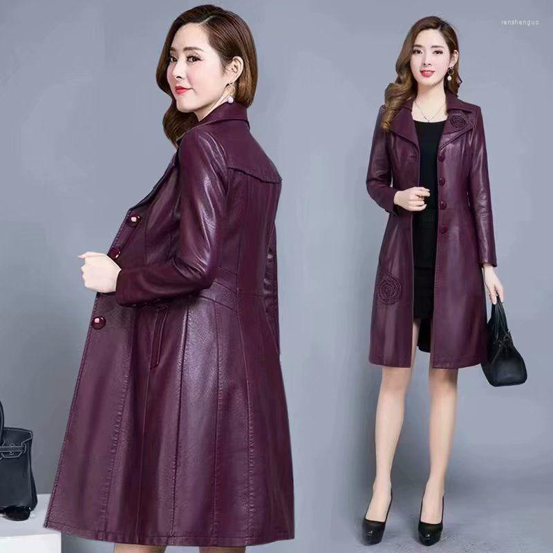 Women's Leather Plus Size 7XL 8XL Jacket Women Long Coat 2022 Spring Loose PU Windbreaker Female Slim Jackets Tops P611, Violet
Women's Leather Plus Size 7XL 8XL Jacket Women Long Coat 2022 Spring Loose PU Windbreaker Female Slim Jackets Tops P611, Violet