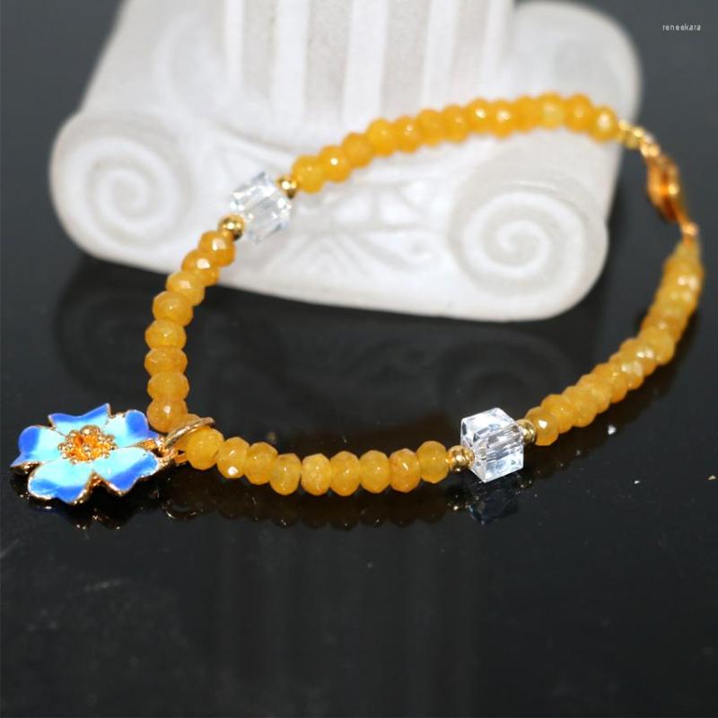Strand Bohemia Style Natural Chalcedony Jades 2 4mm Yellow Stone Abacus Beads Bracelet Cloisonne Diy Exquisite Jewelry 7.5inch B2958
Strand Bohemia Style Natural Chalcedony Jades 2 4mm Yellow Stone Abacus Beads Bracelet Cloisonne Diy Exquisite Jewelry 7.5inch B2958