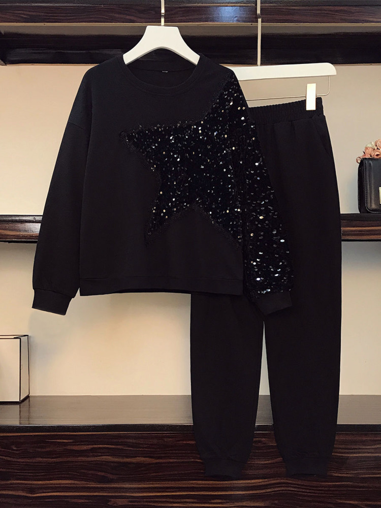 Women s Two Piece Pants Autumn Sportswear Tracksuits For Long Sleeve Stars Sequined Patchwork Pullover Sweatshirts And Pieces Sets 221119, Set
Women s Two Piece Pants Autumn Sportswear Tracksuits For Long Sleeve Stars Sequined Patchwork Pullover Sweatshirts And Pieces Sets 221119, Set