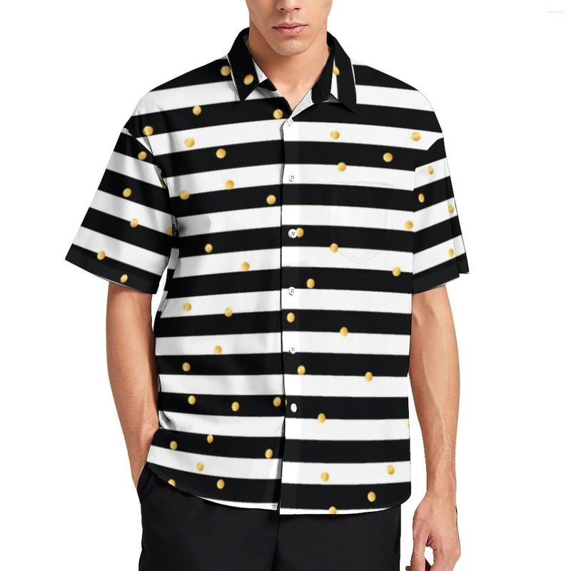 Men's Casual Shirts Gold Dots And Stripes Modern Art Print Hawaii Shirt Short Sleeve Novelty Blouses Male 3XL 4XL, Style-1
Men's Casual Shirts Gold Dots And Stripes Modern Art Print Hawaii Shirt Short Sleeve Novelty Blouses Male 3XL 4XL, Style-1