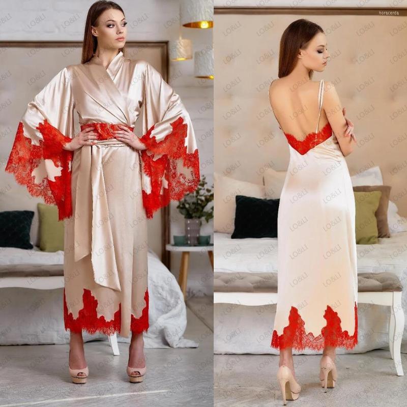 Women' Sleepwear LO&LI Champagne Silk Satin Bridal Nightgown Pajamas Dress Lace Side Split Long Sleeves Women Nightwear Boudoir
Women' Sleepwear LO&LI Champagne Silk Satin Bridal Nightgown Pajamas Dress Lace Side Split Long Sleeves Women Nightwear Boudoir
