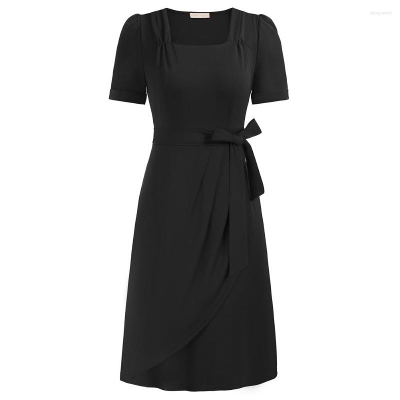 Party Dresses BP Women Vintage Square Neck Dress With Belt Short Sleeve Defined Waist A-Line Summer Ruched Wrap Cocktail, Black
Party Dresses BP Women Vintage Square Neck Dress With Belt Short Sleeve Defined Waist A-Line Summer Ruched Wrap Cocktail, Black