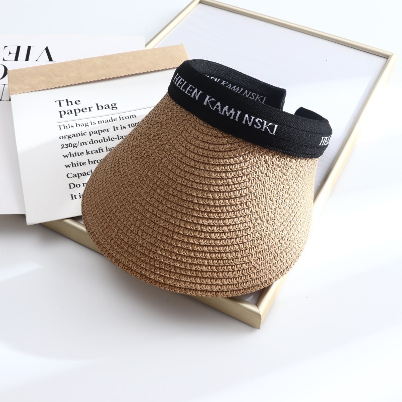 Visors Summer Helen Kaminski Beach Straw Hat Casquette Femme Wide Brim Empty Top Sun Visor Hats for Women Sunshade Bonnet 221119