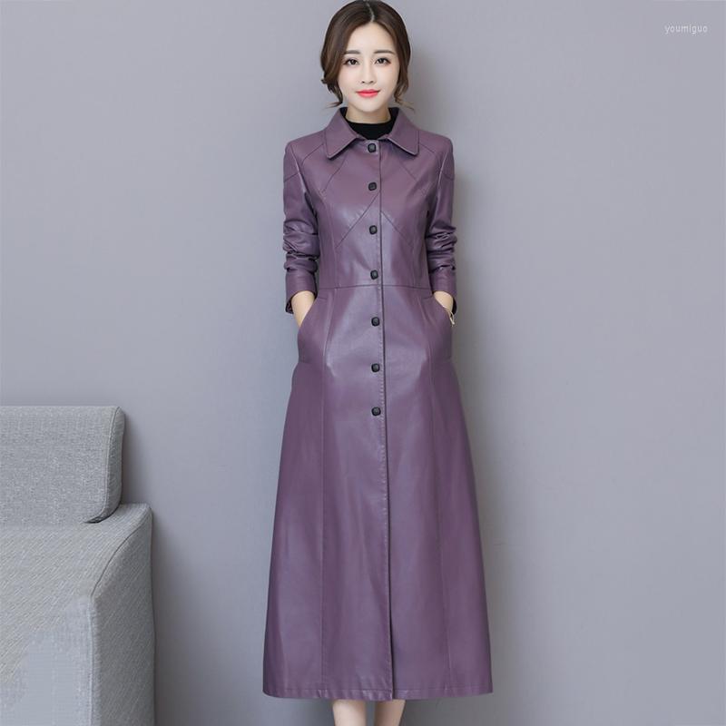 Women's Leather Women Coat Spring Autumn 2022 Fashion Single Breasted Slim Split Jacket Sheepskin Winter Outerwear, Black 
Women's Leather Women Coat Spring Autumn 2022 Fashion Single Breasted Slim Split Jacket Sheepskin Winter Outerwear, Black