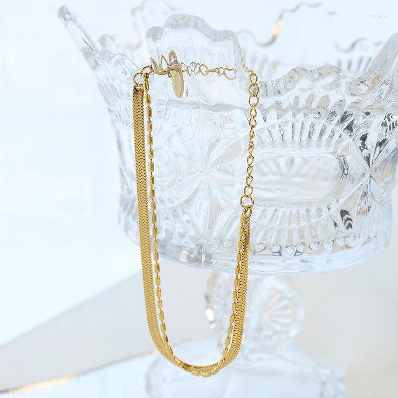 Link Bracelets Stainless Steel Blade Chain Double Layer Bracelet Hand Decoration Gold Gift For Women Accessories Gothic Style Jewellery 2022
Link Bracelets Stainless Steel Blade Chain Double Layer Bracelet Hand Decoration Gold Gift For Women Accessories Gothic Style Jewellery 2022