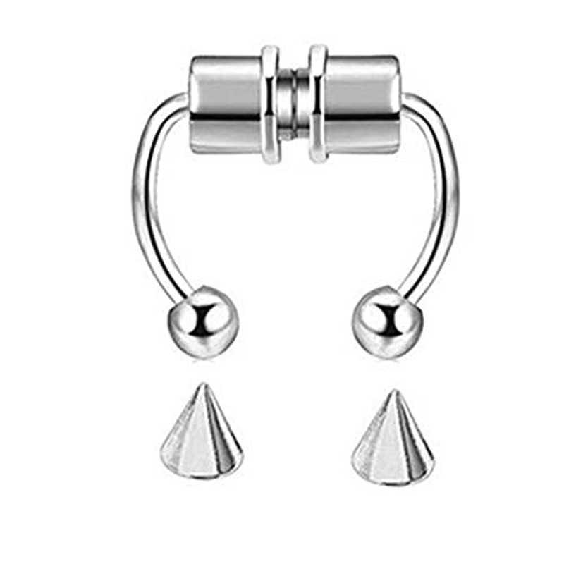 Magnetic Septum Piercing Fake Nose Ring for Women 316L Stainless Steel - view 9