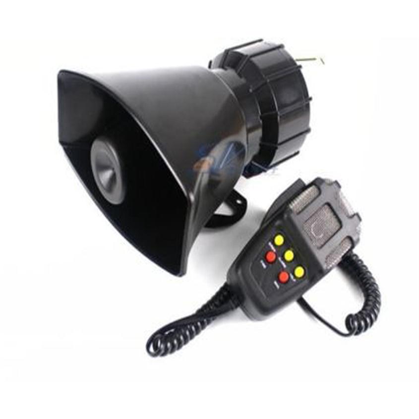 LARATH 1 set 5 Sound Loud Car Truck Speaker Warning Alarm Police Fire Siren Horn 12V 100W 105db With MIC Microphone183q