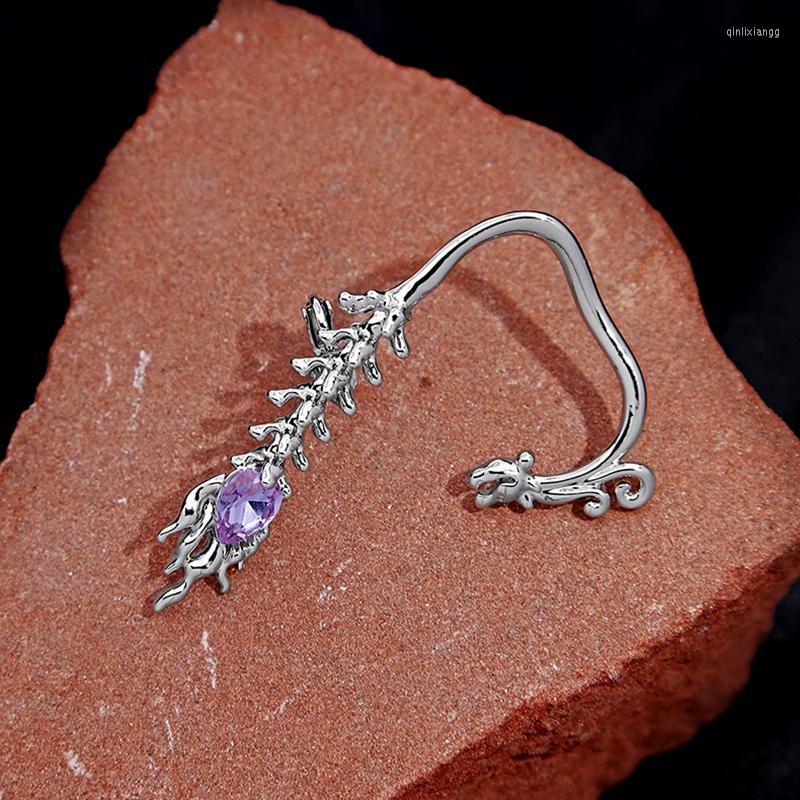 Backs Earrings Feather Bone Clip Earring For Women 925 Silver Plated Waterdrop Purple Zircon Stone No Hole Ear Climber Jewelry Gift
Backs Earrings Feather Bone Clip Earring For Women 925 Silver Plated Waterdrop Purple Zircon Stone No Hole Ear Climber Jewelry Gift