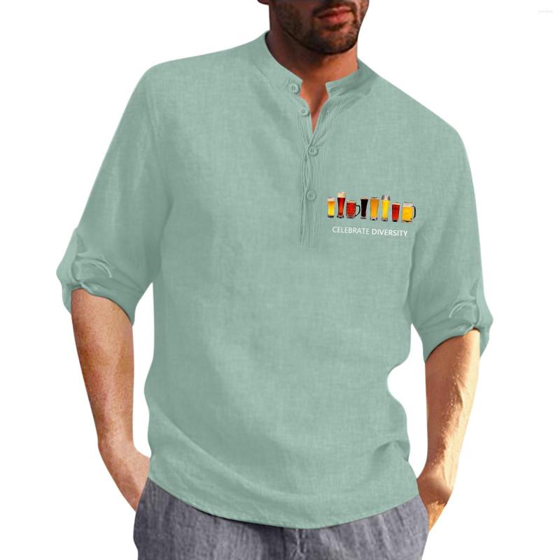 Men's Casual Shirts Fit Shirt Men Collar Cotton Linen Print Fashion Top Blouse Loose Long Sleeve Button Turtle Neck Tees, Beige
Men's Casual Shirts Fit Shirt Men Collar Cotton Linen Print Fashion Top Blouse Loose Long Sleeve Button Turtle Neck Tees, Beige