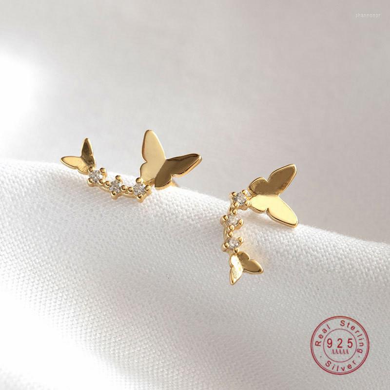 Stud Earrings 925 Sterling Silver Korea Small Curved Double Butterfly Warrings Women Fashion Elegant Party Jewelry
Stud Earrings 925 Sterling Silver Korea Small Curved Double Butterfly Warrings Women Fashion Elegant Party Jewelry
