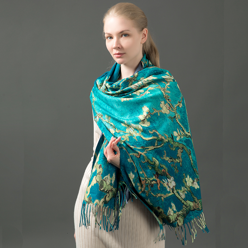 Scarves Luxury brand women winter cashmere scarf shawl Digital painted Van Gogh oil painting pashmina ladies Blanket 221119
Scarves Luxury brand women winter cashmere scarf shawl Digital painted Van Gogh oil painting pashmina ladies Blanket 221119