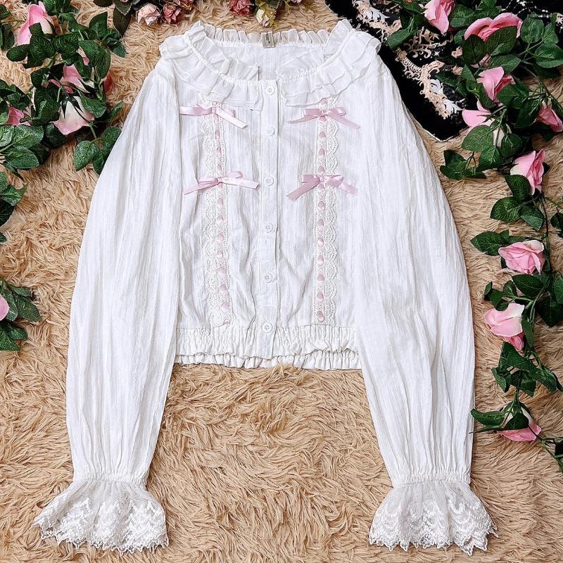 Women' Blouses Cotton Comfortable Women' Lolita Lantern Long Sleeve Pure Color Blouse Ribbon Bow Ruffles Collar Shirt, Pink
Women' Blouses Cotton Comfortable Women' Lolita Lantern Long Sleeve Pure Color Blouse Ribbon Bow Ruffles Collar Shirt, Pink