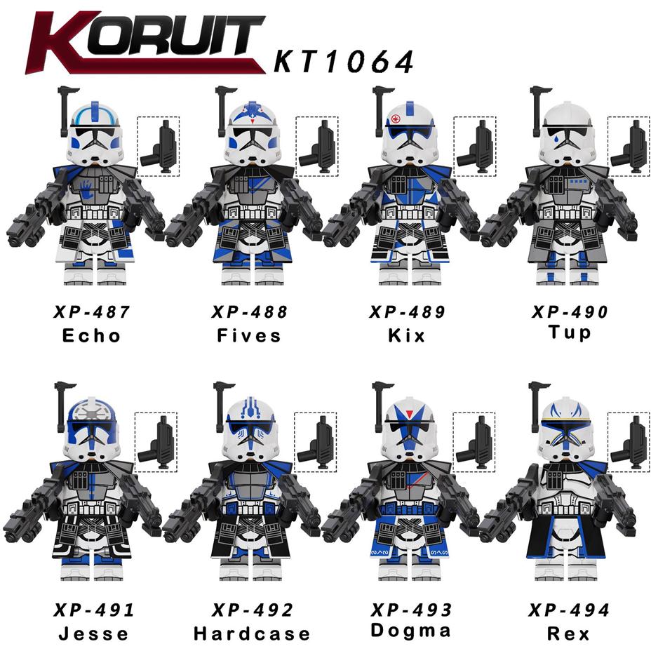 KT1064 Space War Minifigs Mini Toy Figures Clone Echo Fives Kix Tup Jesse Hardcase Dogma Rex Building Blocks297S
KT1064 Space War Minifigs Mini Toy Figures Clone Echo Fives Kix Tup Jesse Hardcase Dogma Rex Building Blocks297S