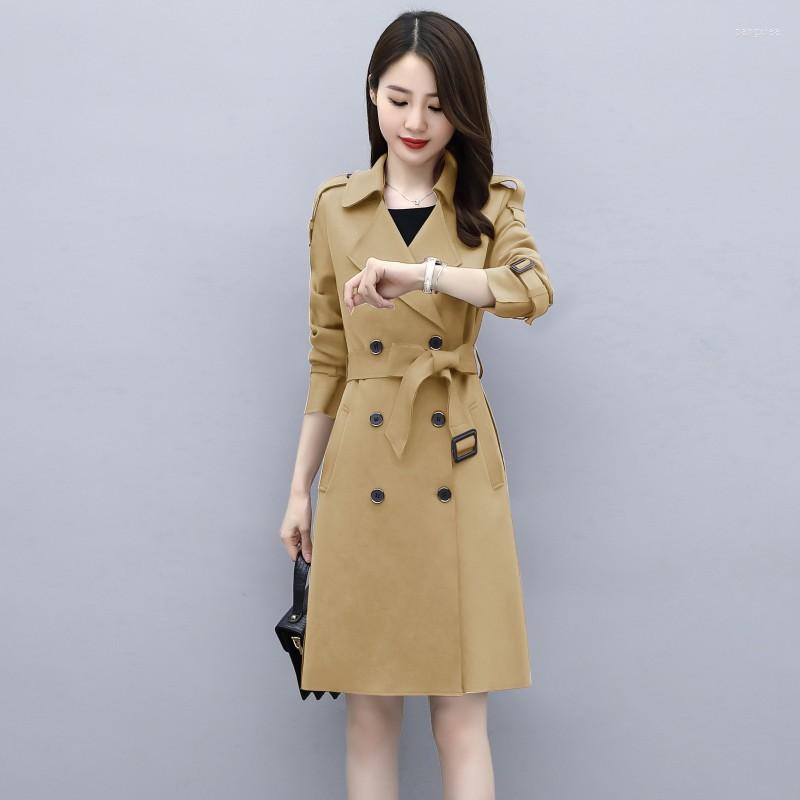Women's Trench Coats Female Femme Windbreaker Women Clothes 2022 Spring Autumn Korean Double Breasted Temperament Long Coat Ladies G770, Khaki
Women's Trench Coats Female Femme Windbreaker Women Clothes 2022 Spring Autumn Korean Double Breasted Temperament Long Coat Ladies G770, Khaki