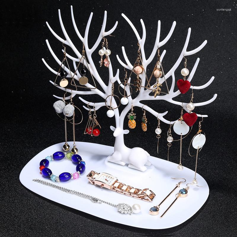 Jewelry Pouches Lovely Deer Stand Display Tray Tree Earring Holder Watch Necklace Ring Pendant Bracelet Storage Racks
Jewelry Pouches Lovely Deer Stand Display Tray Tree Earring Holder Watch Necklace Ring Pendant Bracelet Storage Racks