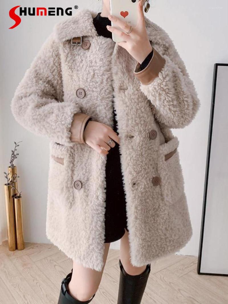 Women' Fur Winter Faux Coat Women' Korean-Style Loose Thick Lamb Wool Mid-Length Jacket Cashmere And Leather Overcoat, Red
Women' Fur Winter Faux Coat Women' Korean-Style Loose Thick Lamb Wool Mid-Length Jacket Cashmere And Leather Overcoat, Red