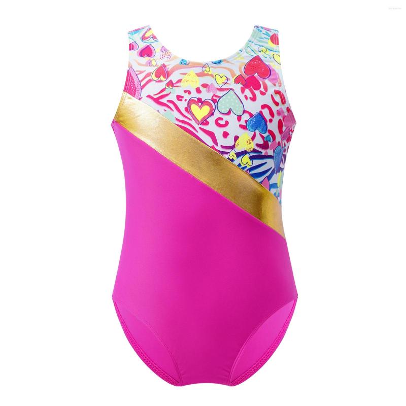 Stage Wear Kids Girls Ballet Dancewear Leotard Sleeveless Round Neck Patchwork Design Print Jumpsuit Bodysuit For Gymastics Workout Dance, Rose red
Stage Wear Kids Girls Ballet Dancewear Leotard Sleeveless Round Neck Patchwork Design Print Jumpsuit Bodysuit For Gymastics Workout Dance, Rose red