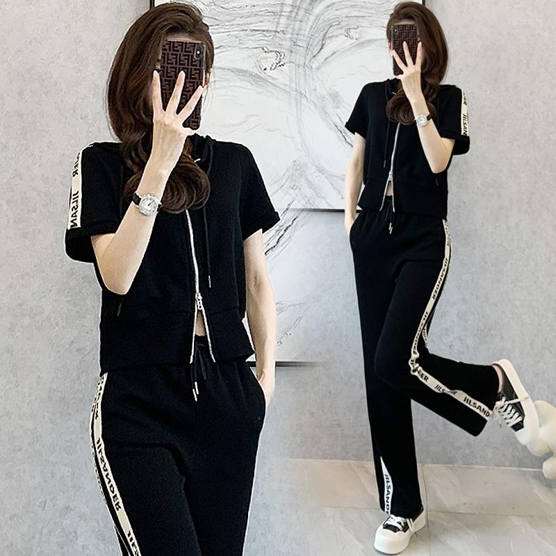 Women' Two Piece Pants Net Red 2022 Sets Short Sleeved Sports Fashion Wide Leg Summer 2 Outfit Blue Black
Women' Two Piece Pants Net Red 2022 Sets Short Sleeved Sports Fashion Wide Leg Summer 2 Outfit Blue Black