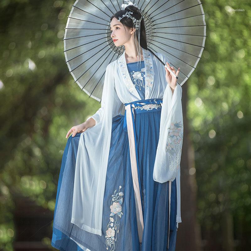 Ethnic Clothing 2022 Summer Flower Embroidered Hanfu Women's Elegant Princess Cosplay Performance Clothes Folk Dance Costumes Novelty
Ethnic Clothing 2022 Summer Flower Embroidered Hanfu Women's Elegant Princess Cosplay Performance Clothes Folk Dance Costumes Novelty